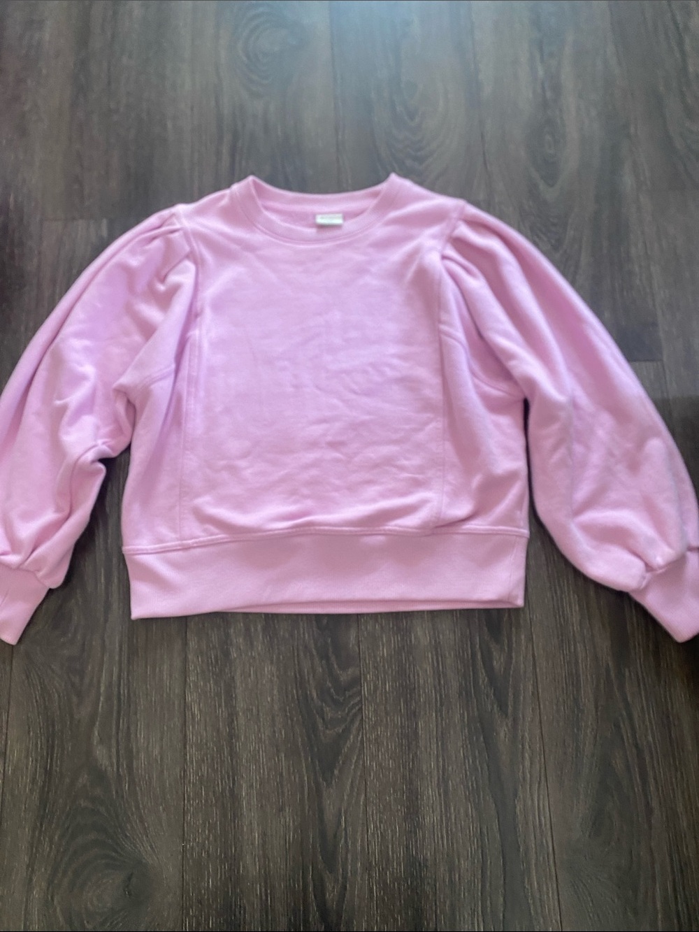 Target Pink Puff-Sleeve Crewneck Sweatshirt